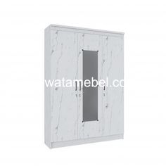 Lemari Pakaian 3 Pintu - GARVANI RAYA 3P / White Marble